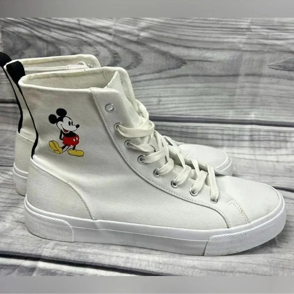Zara Disney Mickey Mouse High Top Canvas Sneakers In Pristine Condition 37 size